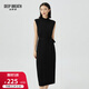 深呼吸DEEP BREATH女裝羊毛針織連衣裙A500268 A500269 A500270 黑-背心裙 XL (5)