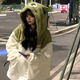 閃動(dòng)少女（SHANDONGSHAONV）奶fufu棉服冬季可愛(ài)女新款韓版寬松設計高級感加厚外套加絨潮 小怪獸_【加絨加厚保暖】 M