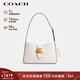 蔻馳（COACH）【品牌直供】女士中號ELIZA單肩包白色皮革CP004新年禮物