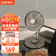yoiwo囿一物桌面金屬小風(fēng)扇靜音usb可充電小型迷你臺式便攜式25新款 充電款2000mAh