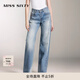 MISS SIXTY【免費改褲】進(jìn)口牛仔面料牛仔褲復古顯瘦百搭女紐扣直筒長(cháng)褲休閑 中藍 XS (23-24碼)