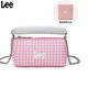 Lee格紋饅頭鏈條包百搭單肩包ins風(fēng)斜挎包38女神節送女友送老婆禮物 粉色格子