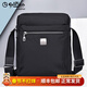 金利來(lái)（Goldlion）男士單肩包夏季2025新款牛津布防水斜挎包運動(dòng)休閑戶(hù)外出行男包潮 黑色大號【官方授權-假一罰十】