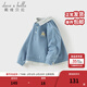 戴維貝拉（DAVE＆BELLA）兒童衛衣套頭衫春裝新款男童假兩件長(cháng)袖上衣休閑男寶寶衣服 海霧藍【現貨】 100 cm（建議身高90-100cm）