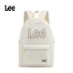 Lee簡(jiǎn)約百搭雙肩背包男女同款大容量輕便通勤學(xué)生書(shū)包高顏值電腦包 奶油白