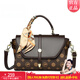 袋鼠卡拉正品女士包包2026新款單肩斜挎包手提包女包春節三八節禮物送老婆 棕配棕（手包+卡包+禮盒）