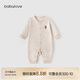 babylove嬰兒連體衣春秋款純棉寶寶哈衣家居服爬服長(cháng)袖彩棉新生兒衣服