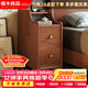 嘜木良品實(shí)木床頭柜簡(jiǎn)約臥室收納柜床邊簡(jiǎn)易儲物柜 25cmC204胡桃色