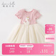 戴維貝拉女童連衣裙中大童洋氣裙子夏裝童裝兒童公主裙