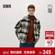 森馬（Semir）王安宇|商場(chǎng)同款|毛呢外套男冬格子襯衫25復古上衣101725118103