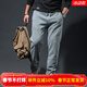季言加絨衛褲男秋冬季加厚保暖寬松垂感抽繩直筒褲運動(dòng)休閑長(cháng)褲褲子潮 花灰色 XL
