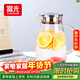 富光大容量涼水壺耐高溫冷水壺家用玻璃水壺茶壺果汁杯1600ML家居壺