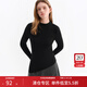 范思藍恩斜下擺高領(lǐng)羊毛打底衫女2025秋新款時(shí)尚保暖針織上衣4050 經(jīng)典黑 M
