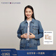 Tommy Hilfiger秋冬女裝純棉經(jīng)典美式潮流復古休閑雙貼袋鉚釘扣牛仔外套 牛仔藍8KB M （推薦：115-125斤）