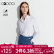 G2000【棉質(zhì)混紡】G2000女裝2025春秋商場(chǎng)同款舒適親膚通勤長(cháng)袖襯衫. 娃娃領(lǐng)-白色26寸 38