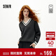 森馬（Semir）商場(chǎng)同款|森柔毛衣女冬撞色V領(lǐng)寬松2025疊穿文藝毛衫101725107015