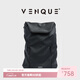 VENQUE范克戶(hù)外旅行高級感雙肩包男防水大容量通勤背包旅游輕便電腦書(shū)包 黑色