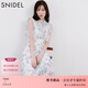 SNIDEL2025秋冬新品優(yōu)雅荷葉邊小飛袖印花茶歇連衣裙SWFO254139 象牙白 L （2）