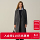 ELAND【100%綿羊毛】衣戀毛呢外套女長(cháng)款修身大衣2025冬季新款 深灰色(17)D/Grey S /160