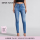MISS SIXTY復古中藍色牛仔褲女雙扣修身顯瘦小腳褲鉛筆褲九分褲 中藍 27