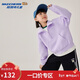 Skechers斯凱奇秋季新款女童甜美可愛(ài)運動(dòng)衛衣開(kāi)胸拉鏈短款童服L325G010