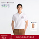 Tommy Hilfiger春夏男裝純棉商務(wù)休閑通勤徽章印花純色短袖翻領(lǐng)T恤POLO衫 白色YBR L （推薦：150-165斤）
