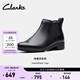 Clarks其樂(lè )Havisham系列新品女士秋冬復古潮流切爾西靴牛皮短靴 黑色 261787154 37.5