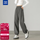 唐獅（TonLion）2025秋冬女寬松休閑口袋繡花標束腳長(cháng)褲