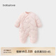 babylove【安心絨】寶寶輕薄羽絨服連體衣冬季白鴨絨保暖嬰兒外出哈衣冬裝 霞光粉 73