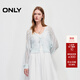 ONLY2025夏季新款鏤空肌理寬松V領(lǐng)短款開(kāi)衫針織衫女|12523A001 A43淡藍色 L