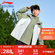 李寧童裝兒童外套男大童加絨防潑水三合一運動(dòng)風(fēng)衣套裝170YWBV095-3