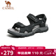 駱駝（CAMEL）魔術(shù)貼沙灘戶(hù)外徒步登山男士休閑涼鞋 GE12220536 黑色 40