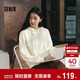 森馬（Semir）森柔|衛衣女春季繡花連帽寬松分割上衣女生系套頭衫101125116004