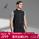 諾帝卡（NAUTICA）【黑帆系列】男裝夏款黑帆百搭舒適馬甲休閑背心男JB2197 0TB黑色（222） M