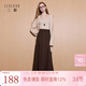 三彩2026春季新款簡(jiǎn)約優(yōu)雅松緊腰半身裙氣質(zhì)通勤A(yíng)字裙長(cháng)裙M 咖啡色 L 165/72A