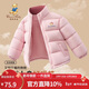 Classic Teddy兒童棉服男女童保暖外套中大童裝加厚面包服時(shí)尚冬裝 淺粉 120 
