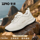 零度Zero男鞋2025秋冬新款運動(dòng)休閑鞋舒適輕盈緩震回彈中幫日常通勤鞋 白色 40