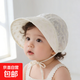嬰兒防曬帽春秋薄款女寶寶遮陽(yáng)帽公主小月齡嬰幼兒帽子大帽檐夏季 仙仙公主-小米花 均碼:適用頭圍（40-46cm），建議0-1歲