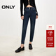 ONLY秋季通勤百搭高腰小腳褲九分褲牛仔褲女|124449026 J35 510洗水牛仔藍 L (170) 72A