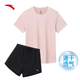 安踏速干套裝丨運動(dòng)套裝女夏季新款體測透氣短袖T恤跑步短褲