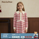 PawinPaw【新年系列】卡通小熊童裝25年春新女童格紋連衣裙套裝 Red紅色/20 160 cm