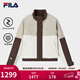 FILA 斐樂(lè )官方女士棉服2026春新款時(shí)尚休閑寬松拼色夾克保暖外套 深土色-BN M 165/84A/M