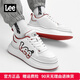 Lee男鞋2026新款小白鞋男士休閑鞋時(shí)尚厚底板鞋男生百搭鞋子男運動(dòng)鞋 紅色 42