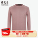雅戈爾（YOUNGOR）T恤男士秋冬青年男T恤棉混紡面料透氣舒適商場(chǎng)同款 粉色 L (105)