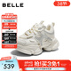 百麗（Belle）精致水鉆老爹鞋女2026春新商場(chǎng)同款厚底增高休閑鞋F3P1DAM6 米色 34 (220mm)