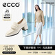 愛(ài)步（ECCO）日常通勤簡(jiǎn)約方頭高跟單鞋女 型塑291903 冰白色38