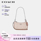 蔻馳（COACH）【品牌直供】女士TERI手提單肩斜挎新月包拼色CW323禮物