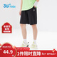 361°兒童短褲夏季男女童3-12歲透氣運動(dòng)褲梭織五分褲 黑 160