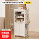 書(shū)包置物架家用可移動(dòng)收納架桌下滑輪柜子書(shū)本文具零食廚房小推車(chē) 【高款4層+收納筐+8掛鉤】可移動(dòng)浴室小推車(chē)-燕麥咖