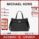 MICHAEL KORS新年禮物輕奢MK女包ANGELINA扣飾手提斜挎托特包 中號 黑色